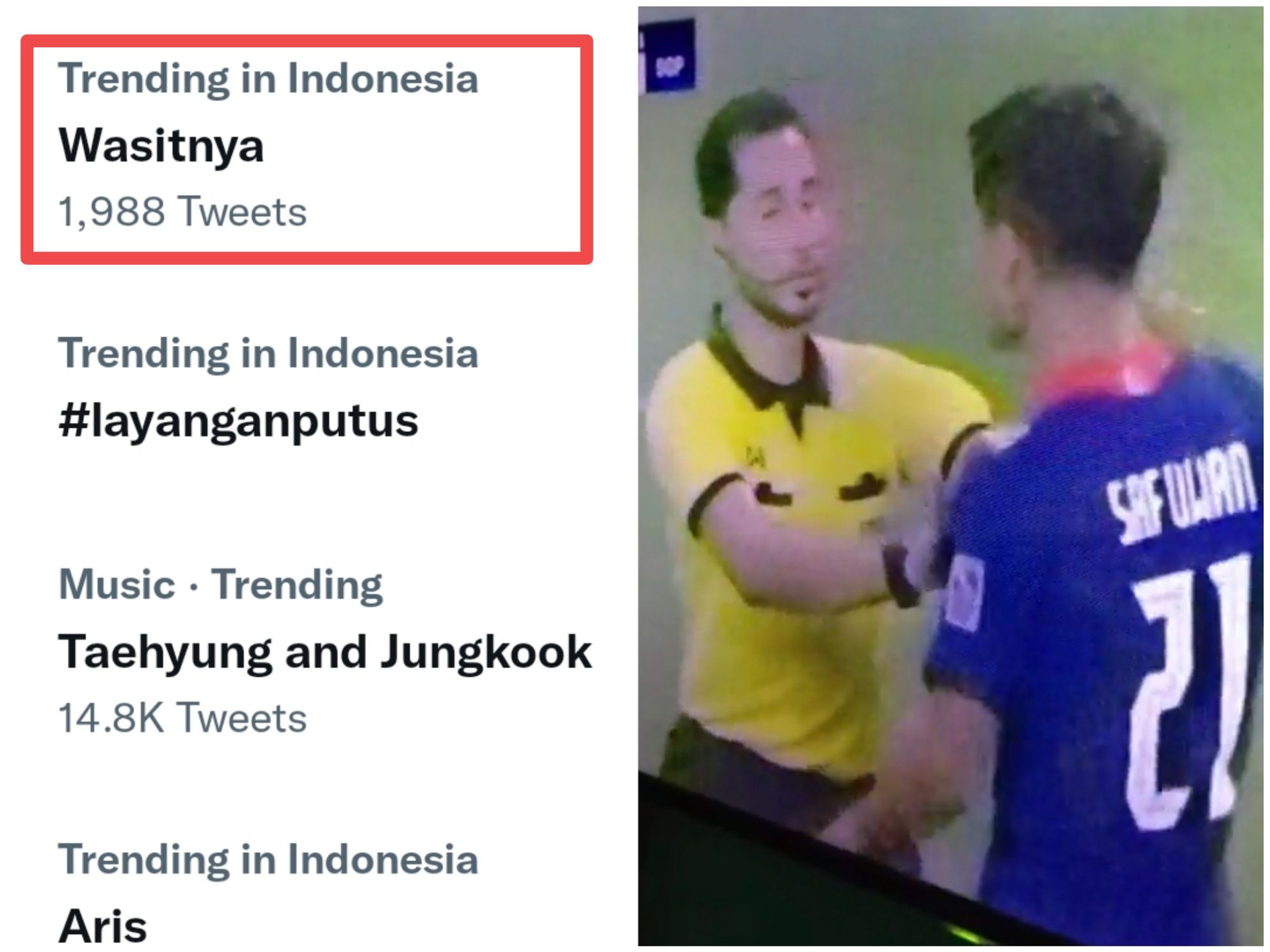  Indonesia VS Siangapura, Wasitnya Trending di Twitter