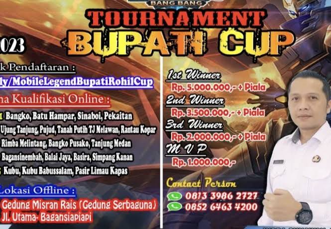 Buruan Daftar.. Turnamen Mobile Legend Bupati Rohil Cup 2023 Segera Digelar