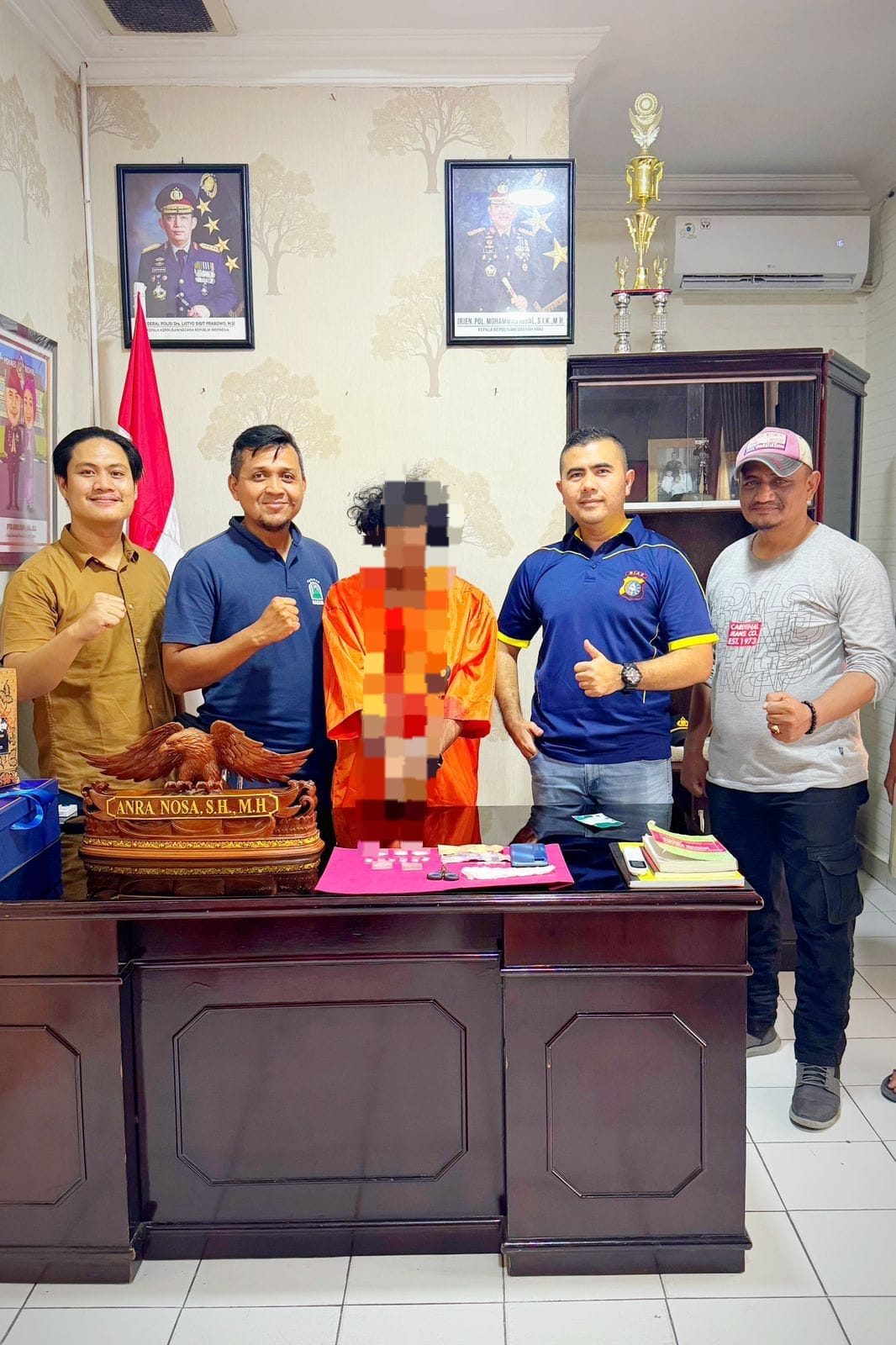 Foto: Unit Reskrim Polsek Bukit Kapur Bekuk Pelaku Penyalahgunaan Narkoba 